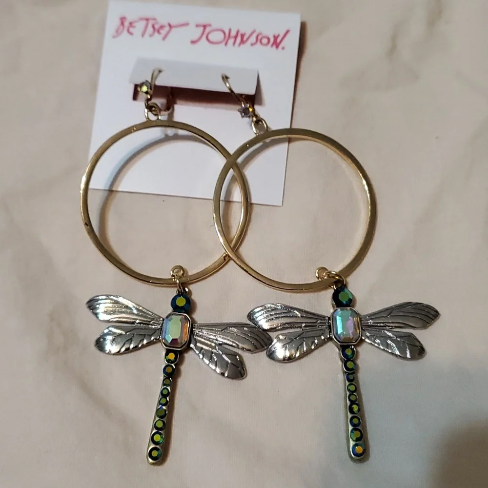Betsey Johnson Dragoonfly Earrings